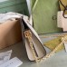 Gucci Ophidia GG Small Chain Shoulder Bag in White Supreme Canvas