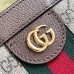 Gucci Ophidia GG Small Chain Bag in GG Canvas with Brown Leather