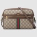 Gucci Ophidia Small Shoulder Bag in Beige GG Supreme Canvas