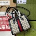 Gucci Ophidia Small Tote Bag in Blue GG Supreme Canvas