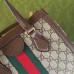 Gucci Ophidia Small Tote Bag in GG Canvas with Brown Leather