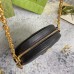 Gucci Ophidia GG Mini Round Shoulder Bag in Black Leather
