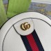 Gucci Ophidia GG Mini Round Shoulder Bag in White Leather