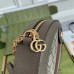 Gucci Ophidia GG Mini Round Shoulder Bag in GG Supreme Canvas