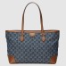 Gucci Ophidia GG Medium Tote Bag in Blue GG Jacquard Denim