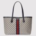 Gucci Ophidia GG Medium Tote Bag in Blue Supreme Canvas