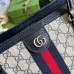 Gucci Ophidia GG Medium Tote Bag in Blue Supreme Canvas