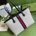 Gucci Ophidia GG Medium Tote Bag in Blue Supreme Canvas