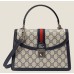 Gucci Ophidia GG Small Top Handle bag in Blue Supreme Canvas