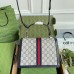 Gucci Ophidia GG Small Top Handle bag in Blue Supreme Canvas