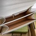Gucci Ophidia GG Small Top Handle Bag in GG Canvas with White Leather