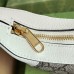 Gucci Ophidia GG Mini Hobo Bag in GG Canvas with White Leather