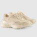 Gucci Womens Rhyton Sneakers in Distressed Leather