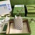 Gucci Ophidia GG Mini Bag in GG Canvas with White Leather