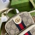 Gucci Ophidia GG Mini Bag in GG Canvas with White Leather