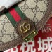 Gucci Ophidia GG Mini Chain Bag in GG Canvas with Brown Leather