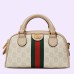 Gucci Ophidia GG Mini Top Handle Bag in White Supreme Canvas