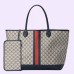 Gucci Ophidia GG Large Tote Bag in Blue GG Supreme Canvas