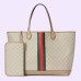 Gucci Ophidia GG Large Tote Bag in White GG Supreme Canvas