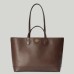 Gucci Ophidia Medium Tote Bag in Dark Brown Leather