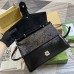Gucci Dionysus Medium Top Handle Bag in Black Patent Leather