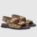 Gucci Womens Sandals in Original GG Canvas with Double G