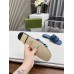 Gucci Womens Slide Sandals in Dedim with Gucci Script