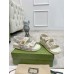 Gucci Womens Velcro Sandals in White GG Crystal Canvas