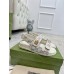 Gucci Womens Velcro Sandals in White GG Crystal Canvas