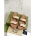 Gucci Womens Velcro Sandals in Natural Raffia