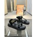 Gucci Womens GG Marmont Sandals in Black Matelasse Leather