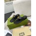 Gucci Womens GG Marmont Thong Sandals in Black Leather