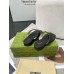 Gucci Womens GG Marmont Thong Sandals in Black Leather