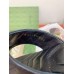 Gucci Womens GG Marmont Thong Sandals 55mm in Black Leather