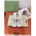 Gucci Womens GG Marmont Thong Sandals 55mm in White Leather