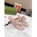 Gucci Womens GG Marmont Thong Sandals 55mm in Pink Leather
