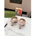 Gucci Womens GG Marmont Thong Sandals 55mm in Pink Leather