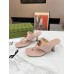 Gucci Womens GG Marmont Thong Sandals 55mm in Pink Leather