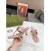 Gucci Womens GG Marmont Thong Sandals 55mm in Pink Leather
