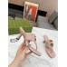 Gucci Womens GG Marmont Thong Sandals 55mm in Pink Leather