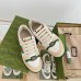 Gucci Womens Screener Sneakers in Distressed Leather