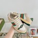 Gucci Womens Screener Sneakers in Distressed Leather