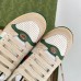 Gucci Womens Screener Sneakers in Distressed Leather