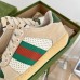 Gucci Womens Screener Sneakers in Distressed Leather