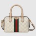 Gucci Ophidia GG Mini Top Handle Bag in White GG Canvas
