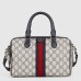 Gucci Ophidia GG Small Top Handle Bag in Blue GG Canvas