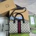 Gucci Ophidia GG Small Top Handle Bag in Blue GG Canvas