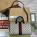 Gucci Ophidia GG Medium Top Handle Bag in Blue GG Canvas