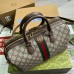 Gucci Ophidia GG Medium Top Handle Bag in Beige GG Canvas
