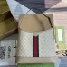 Gucci Ophidia GG Medium Shoulder Bag in White GG Canvas